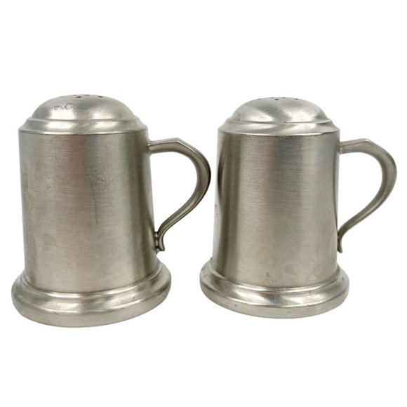 Vintage Web Pewter Salt and Pepper Shaker Set 1121 Tankard Farmhouse Country - Picture 12 of 12